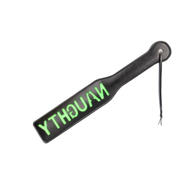 'Naughty'' Paddle - Glow in the Dark - Black/Neon Green